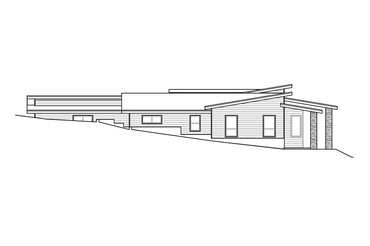 Home Plan Rear Elevation of this 3-Bedroom,2577 Sq Ft Plan -108-2026