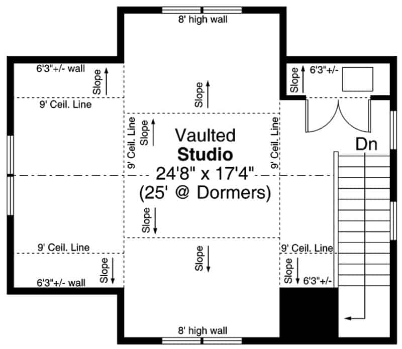 Upper Level of Vacation Homes Plan #108-2029