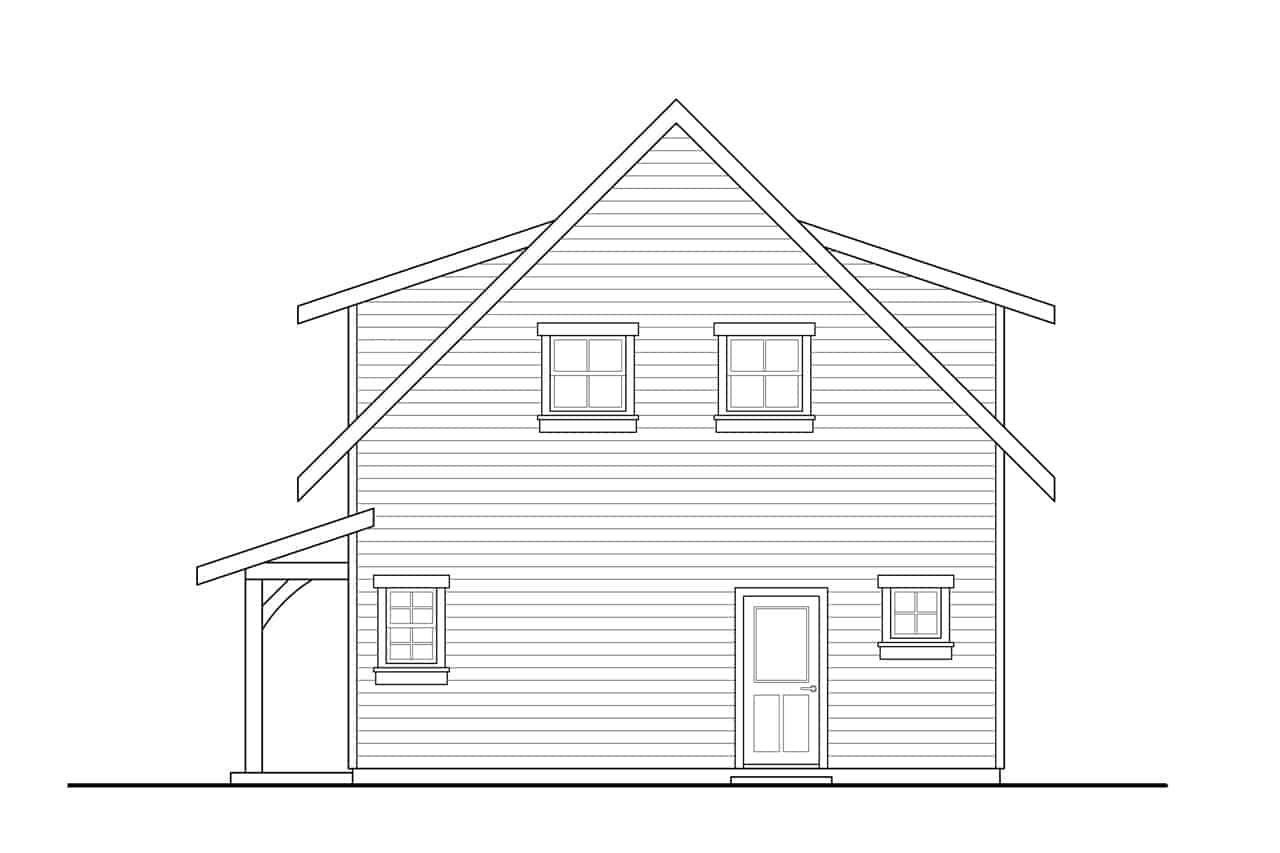 Home Plan Right Elevation of this 0-Bedroom,1382 Sq Ft Plan -108-2029