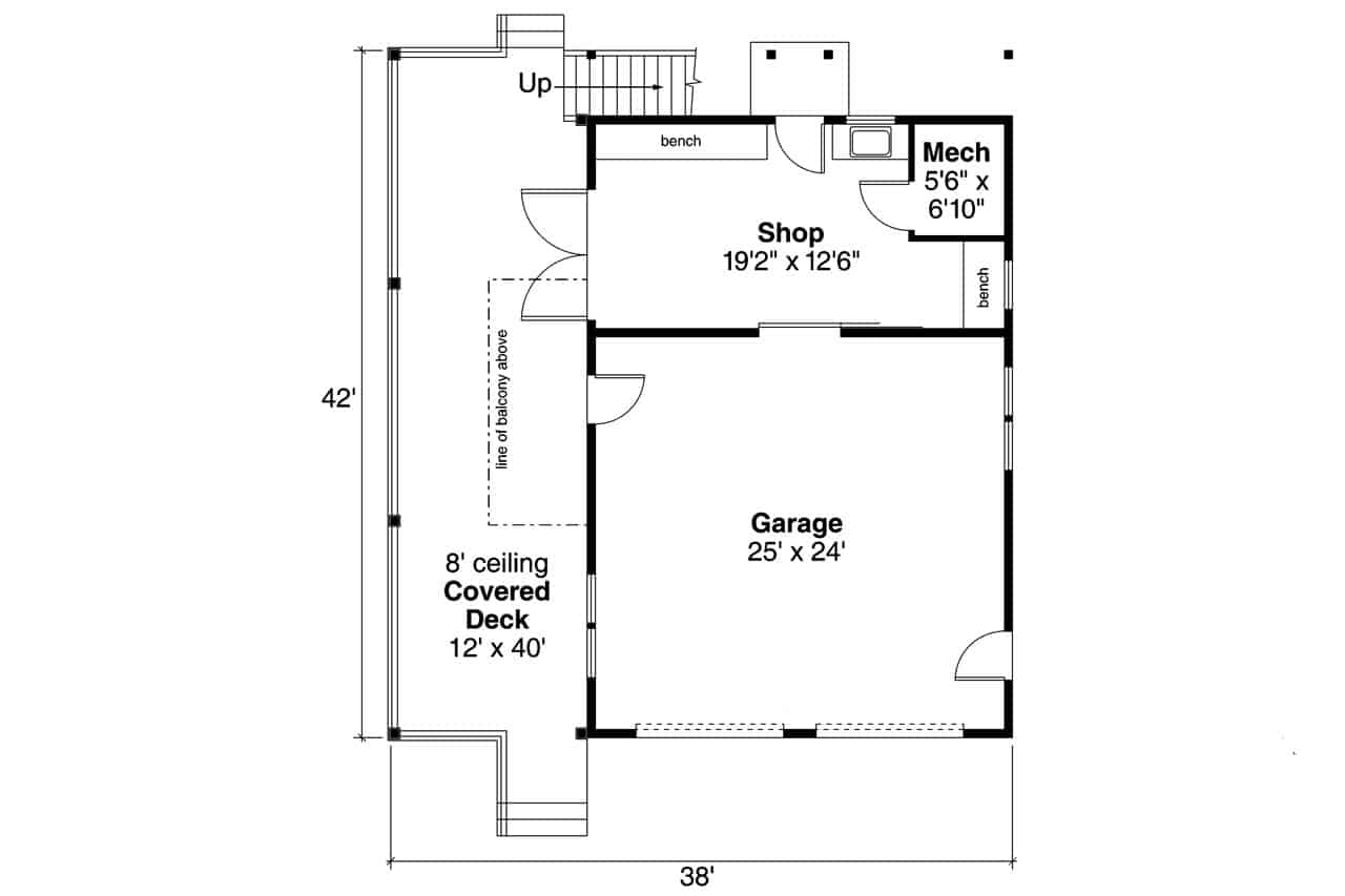Garage of Garage w/Apartments Plan #108-2031