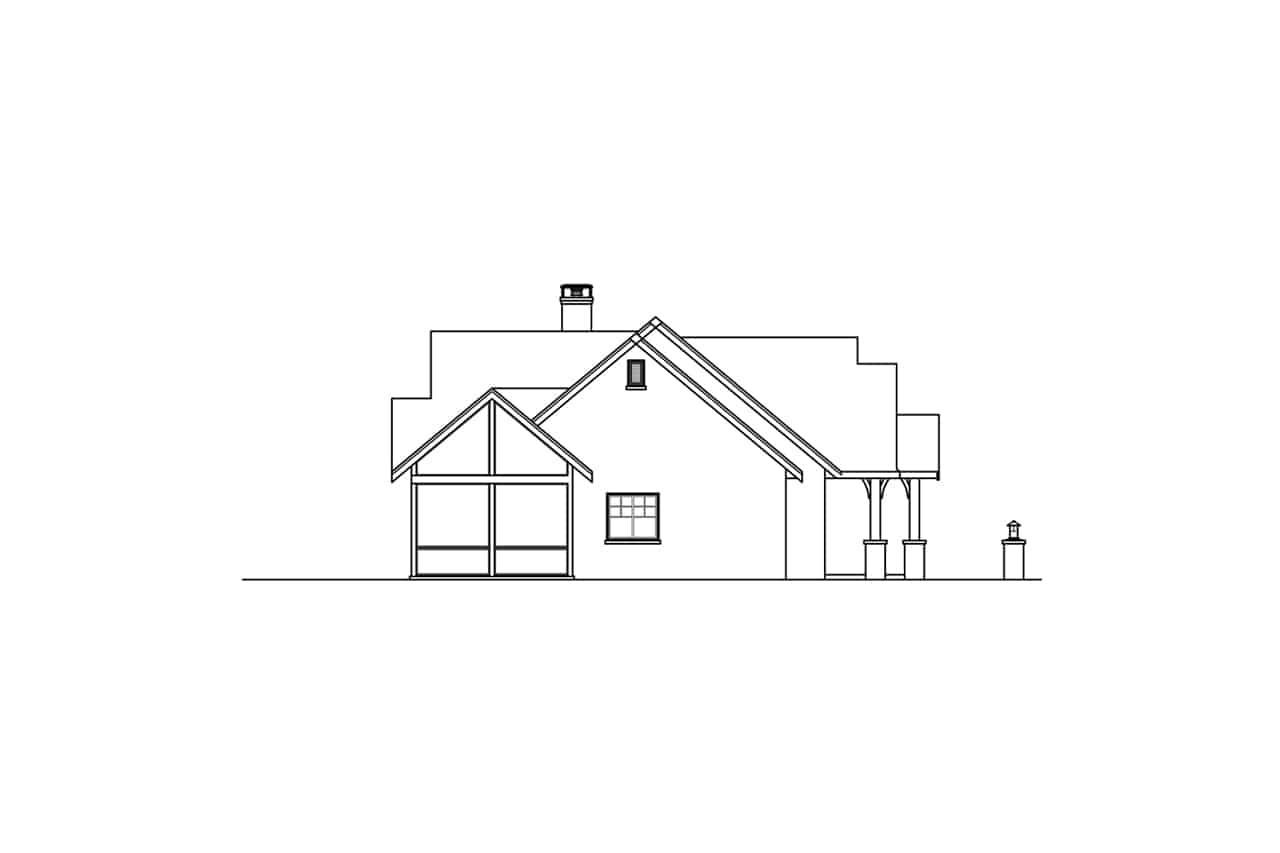 Home Plan Left Elevation of this 3-Bedroom,2504 Sq Ft Plan -108-2032