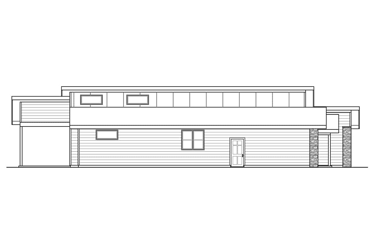 Home Plan Left Elevation of this 3-Bedroom,2281 Sq Ft Plan -108-2033