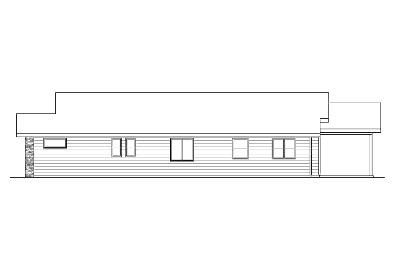 Home Plan Right Elevation of this 3-Bedroom,2281 Sq Ft Plan -108-2033