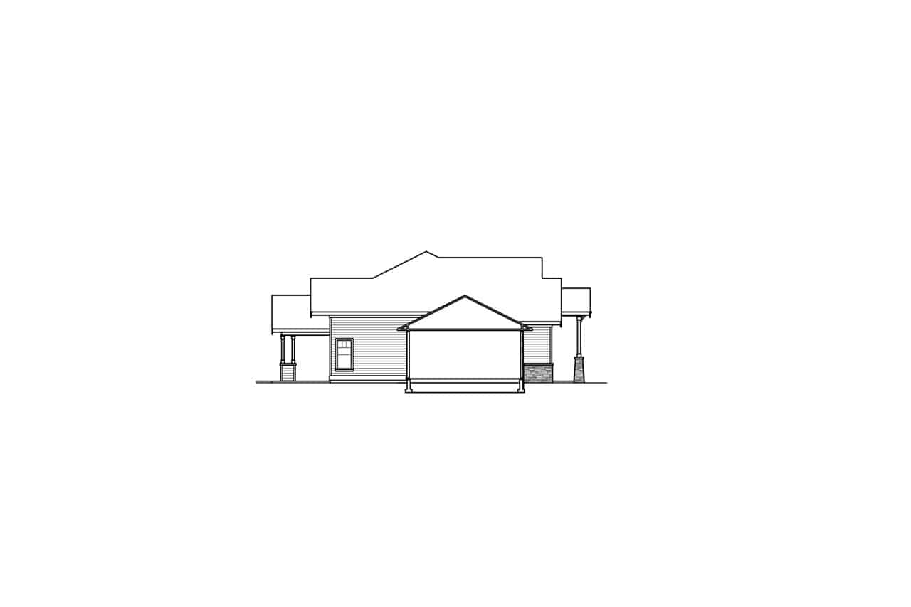 Home Plan Left Elevation of this 4-Bedroom,4578 Sq Ft Plan -108-2037