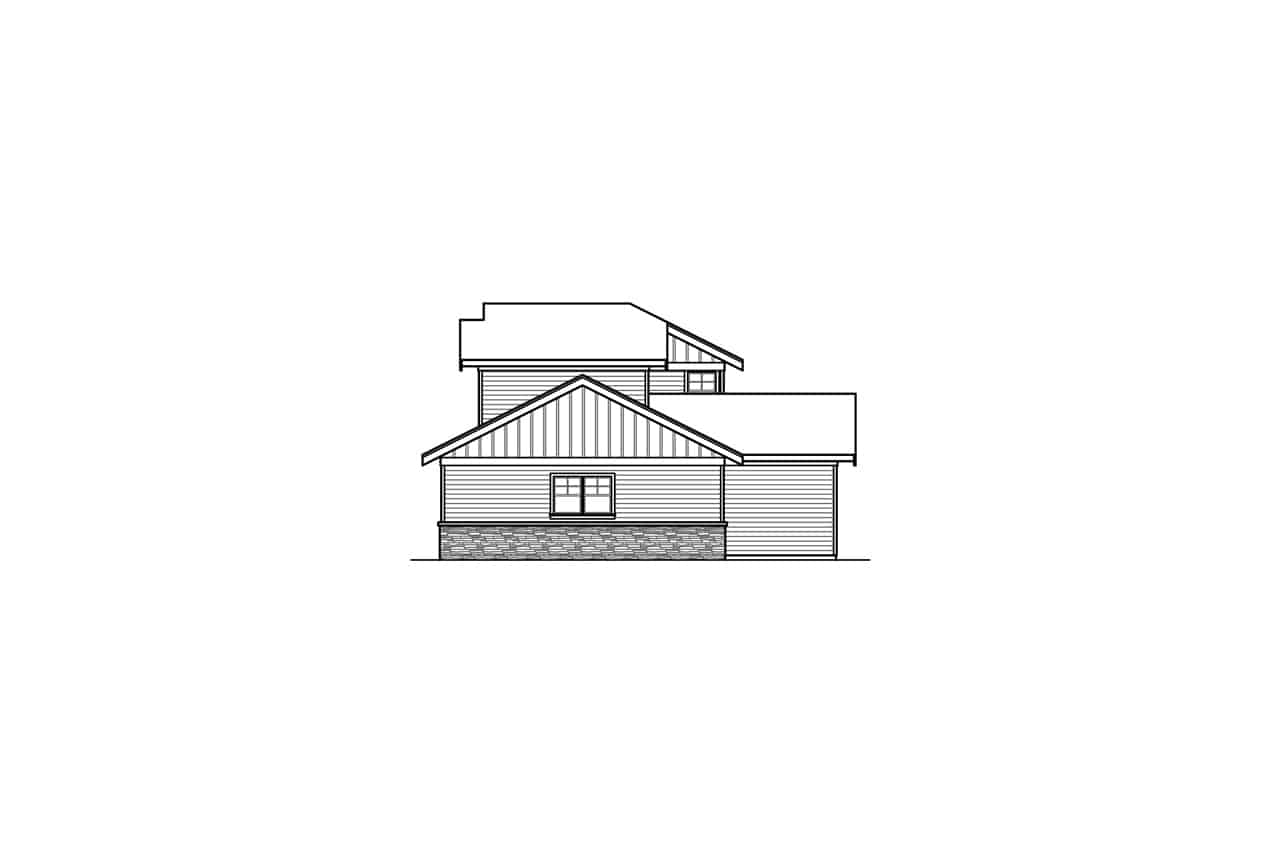 Home Plan Right Elevation of this 4-Bedroom,4578 Sq Ft Plan -108-2037