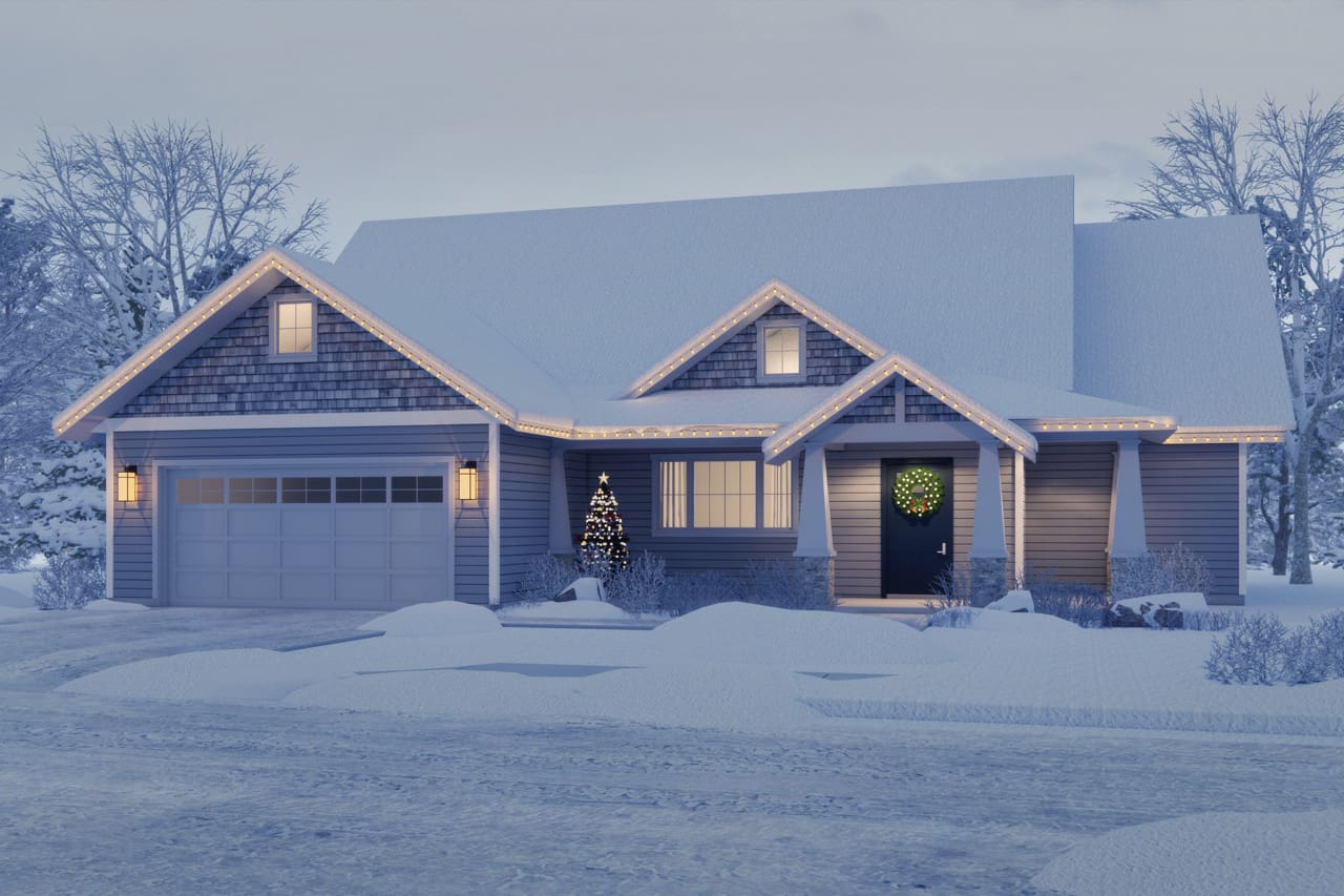Front View of this 3-Bedroom, 2037 Sq Ft Plan - 108-2041