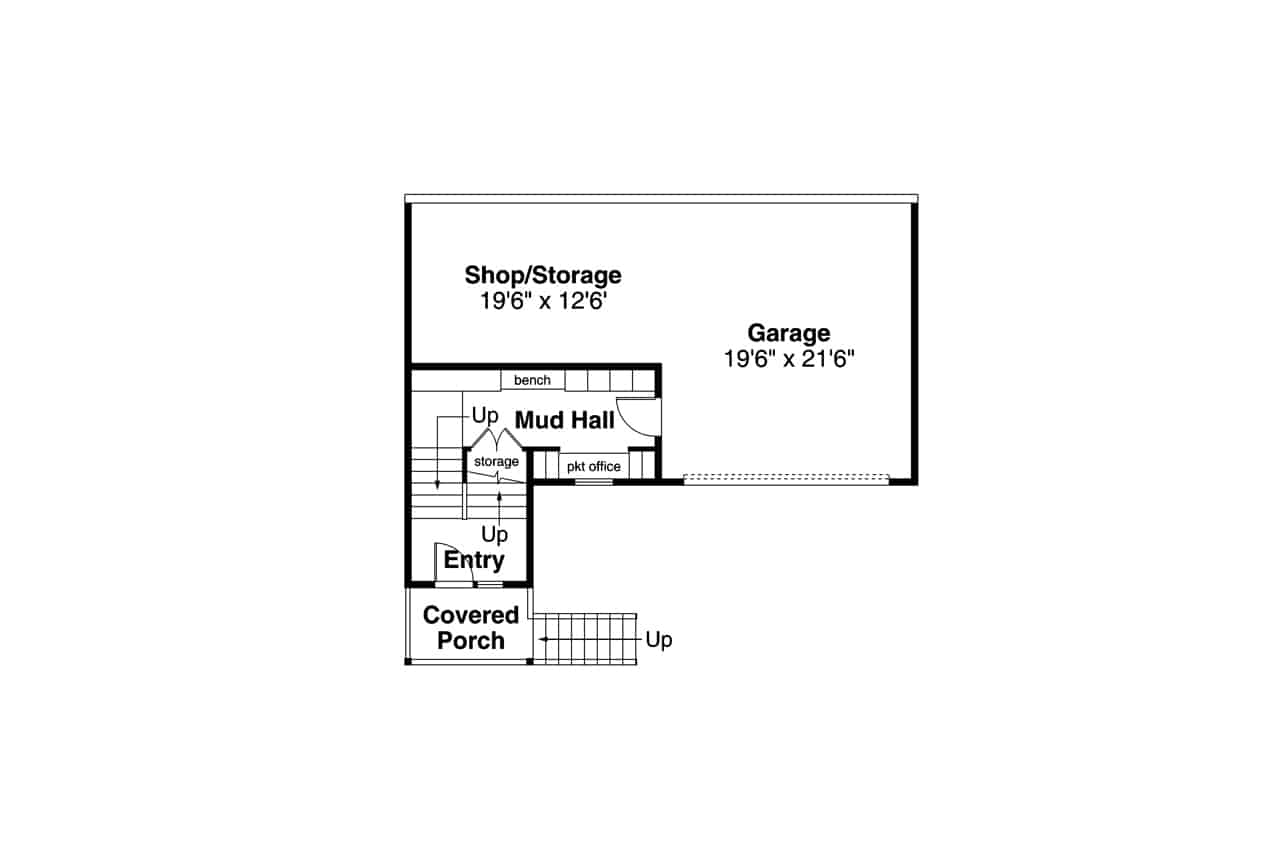 Basement of Contemporary Plan #108-2043