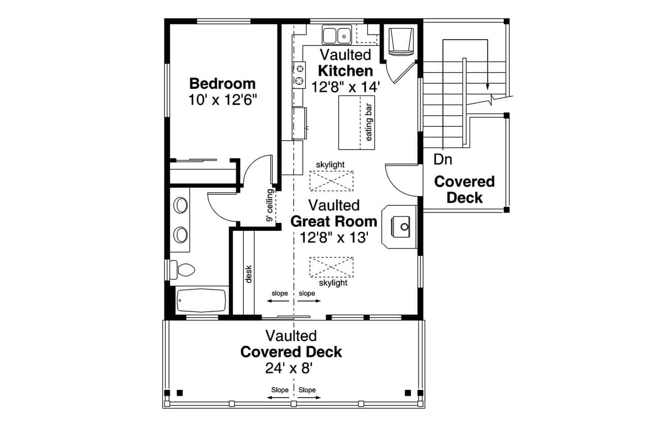 Upper Level of Garage Plan #108-2044