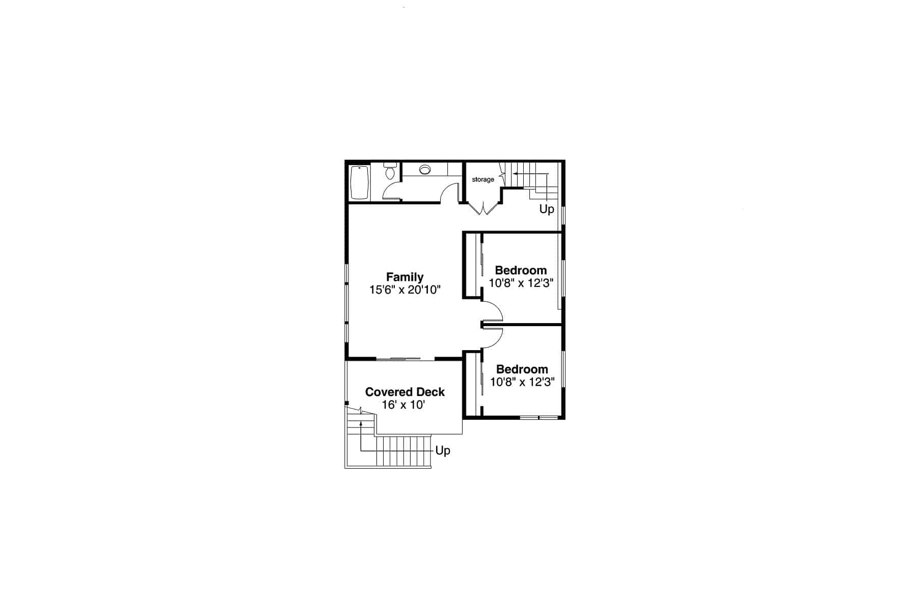 Basement of Contemporary Plan #108-2045