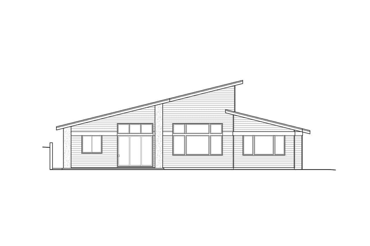 Home Plan Rear Elevation of this 3-Bedroom,2837 Sq Ft Plan -108-2047