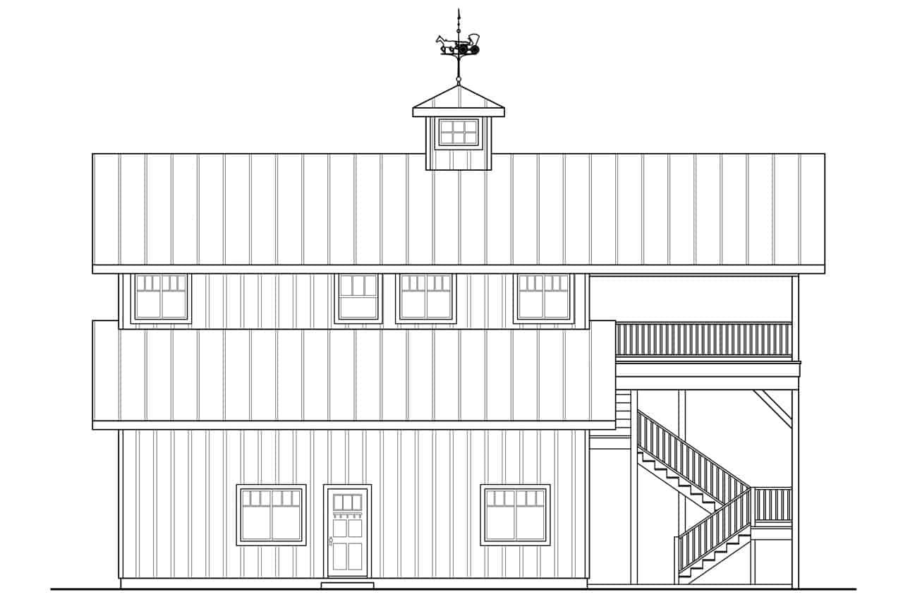 Home Plan Right Elevation of this 3-Bedroom,2666 Sq Ft Plan -108-2049