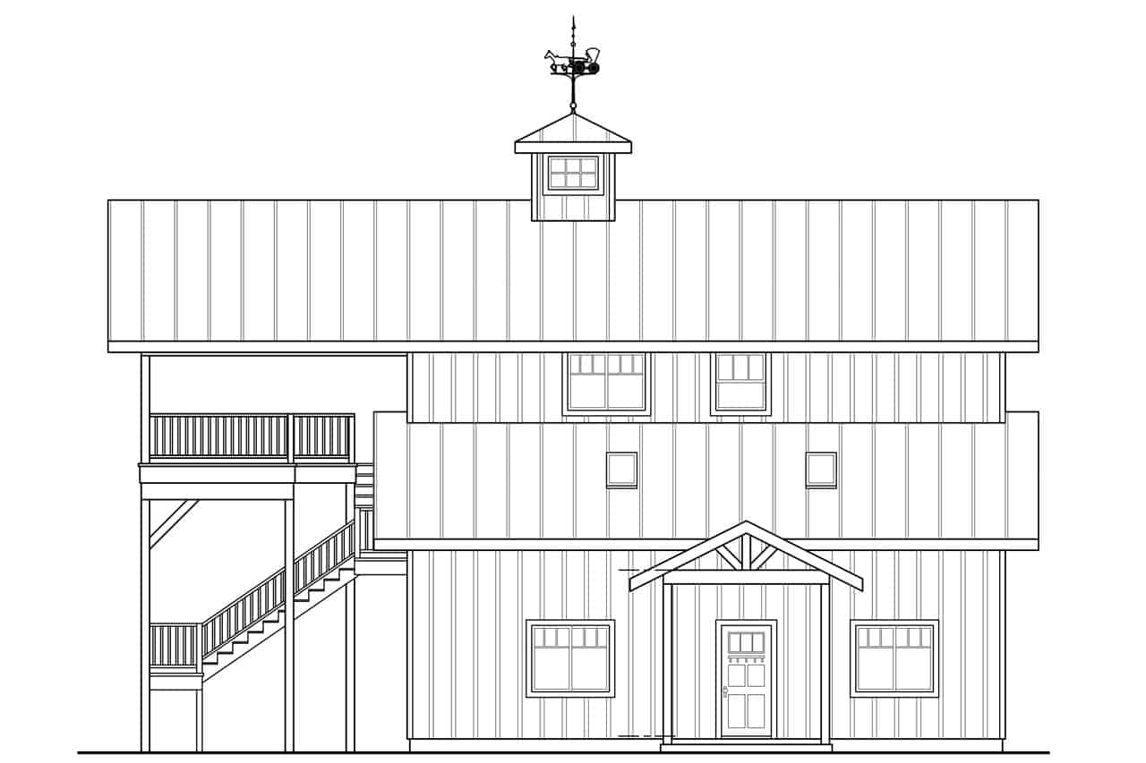Home Plan Left Elevation of this 3-Bedroom,2666 Sq Ft Plan -108-2049