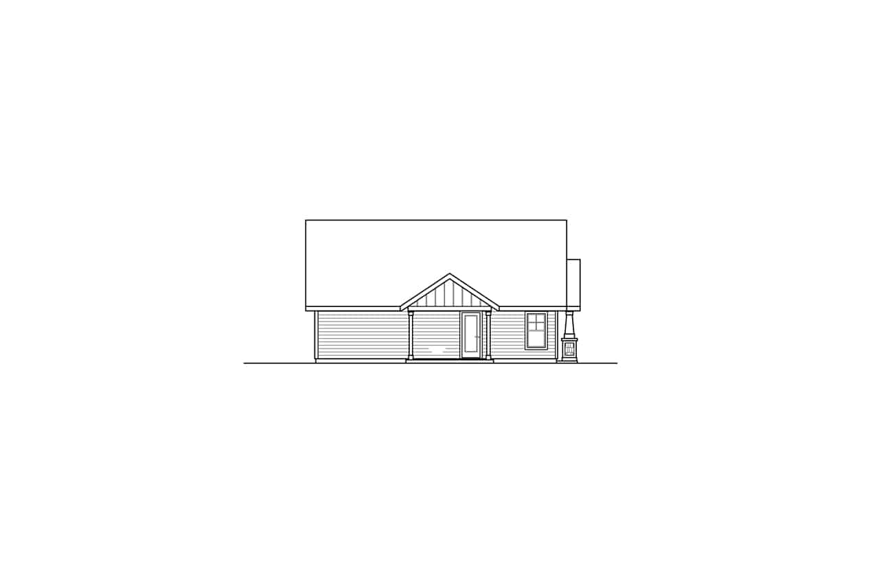 Home Plan Left Elevation of this 6-Bedroom,2872 Sq Ft Plan -108-2050