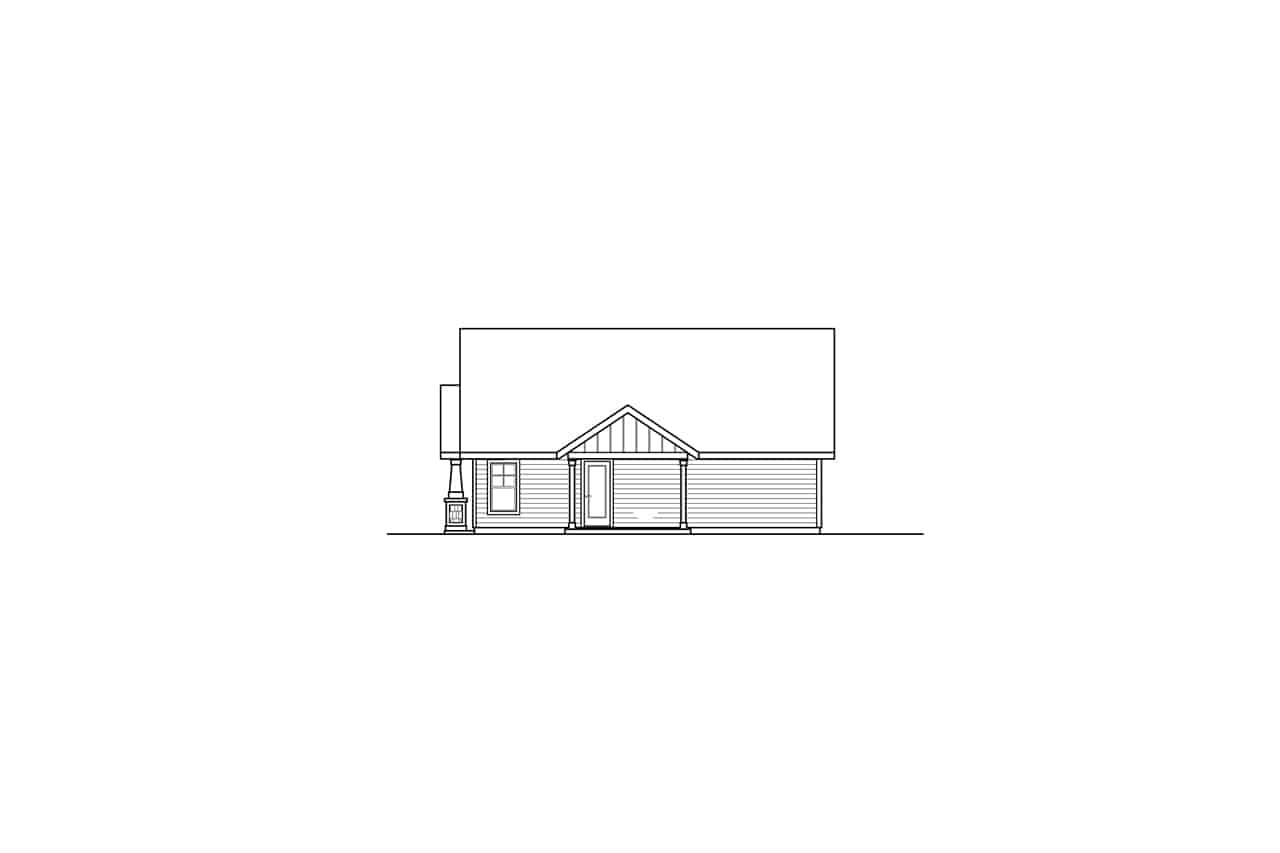 Home Plan Right Elevation of this 6-Bedroom,2872 Sq Ft Plan -108-2050