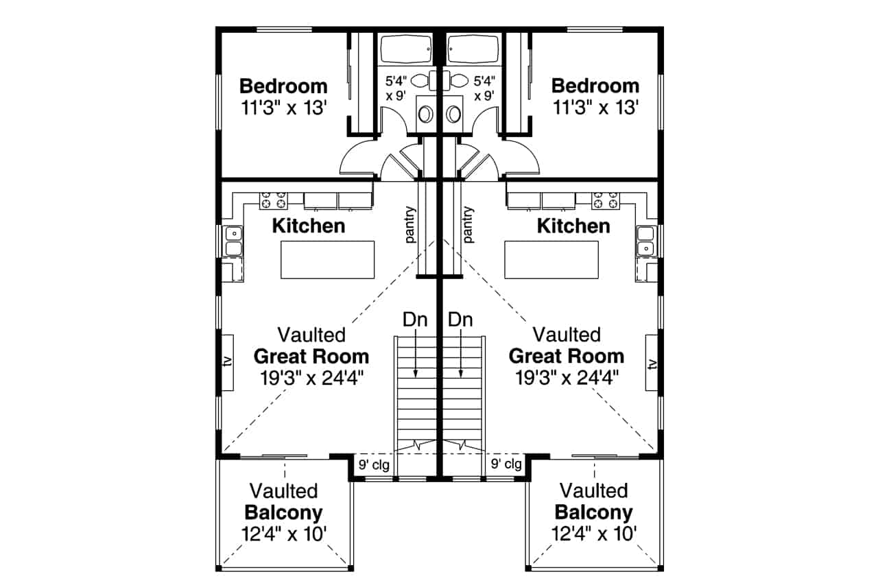Third Story of Farmhouse Plan #108-2056