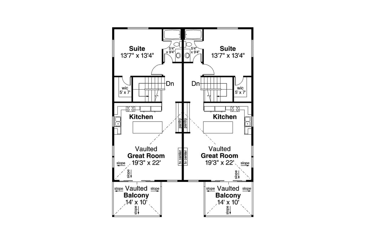 Third Story of Farmhouse Plan #108-2058
