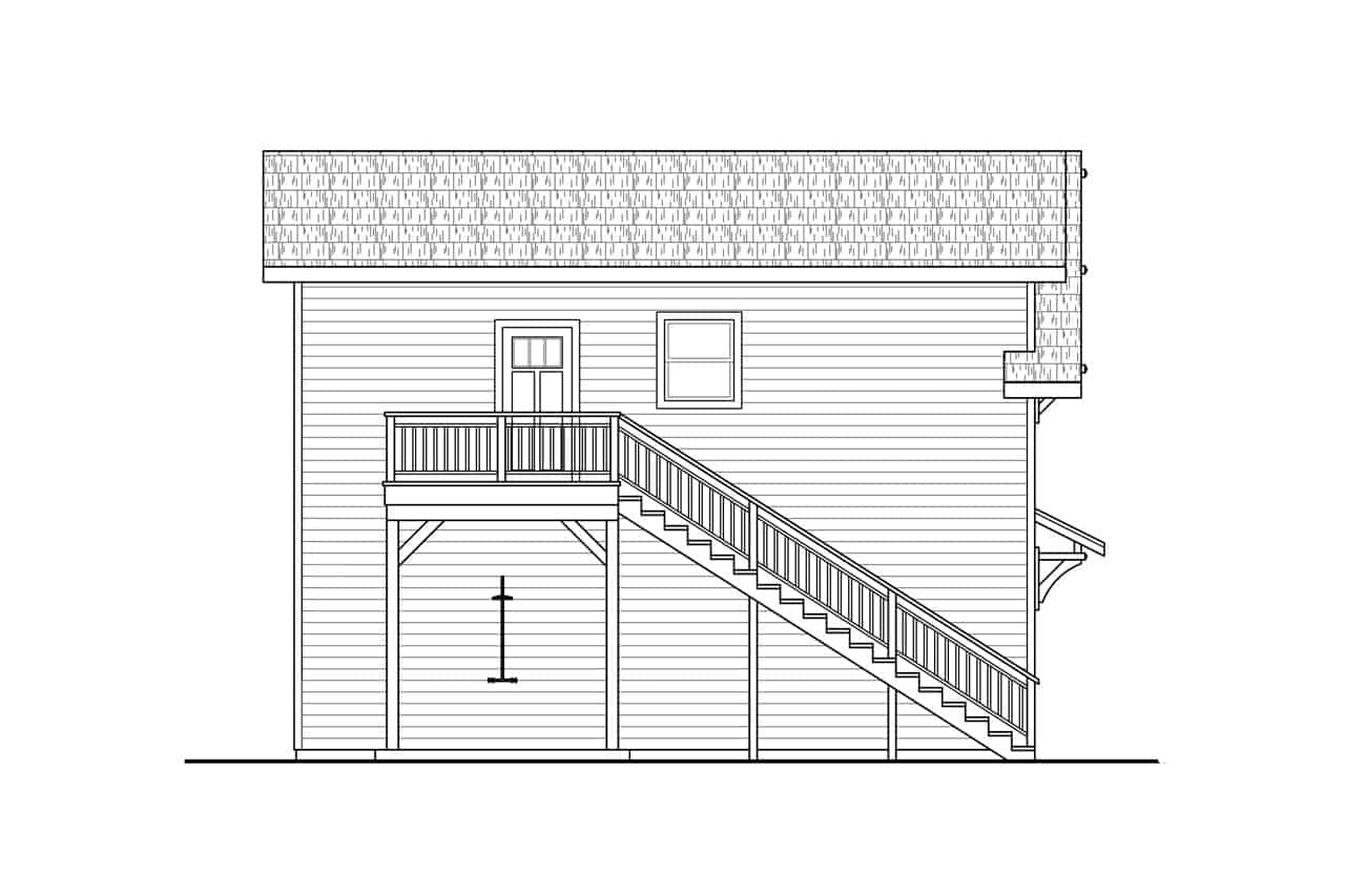 Home Plan Left Elevation of this 0-Bedroom,1664 Sq Ft Plan -108-2059
