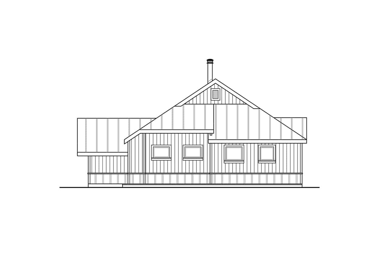 Home Plan Right Elevation of this 0-Bedroom,586 Sq Ft Plan -108-2061