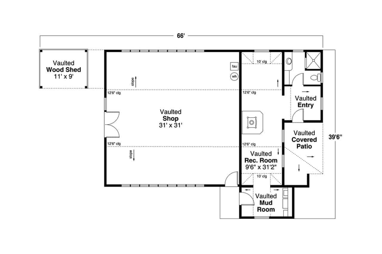 Garage of Cottage Plan #108-2061