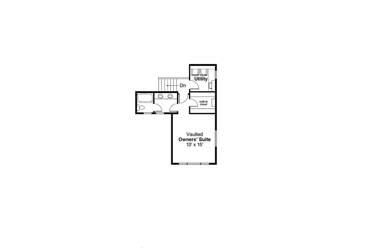 Upper Level of Contemporary Plan #108-2063