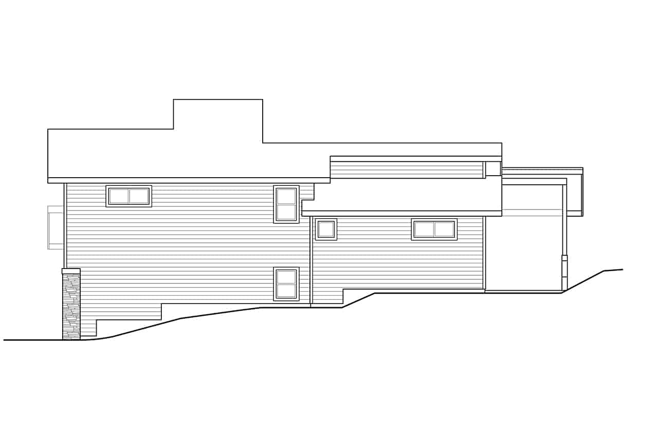 Home Plan Right Elevation of this 2-Bedroom,1509 Sq Ft Plan -108-2063