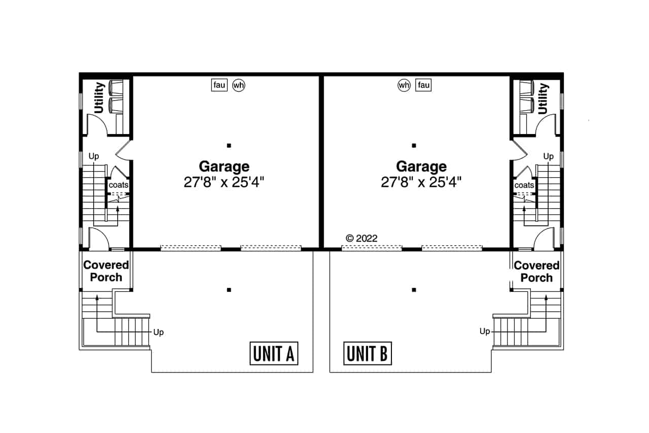 Basement of Contemporary Plan #108-2064