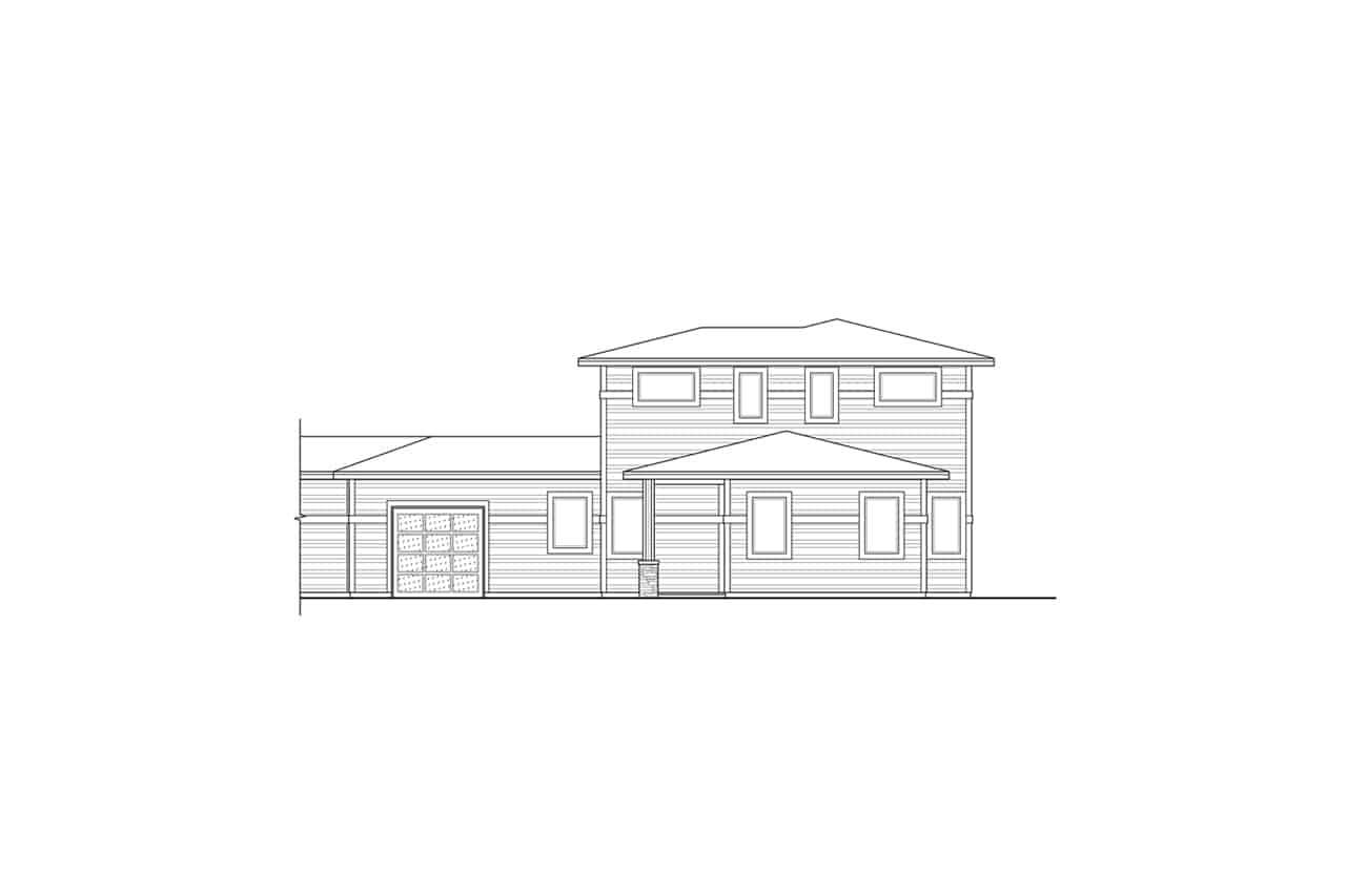 Home Plan Rear Elevation of this 3-Bedroom,2857 Sq Ft Plan -108-2067