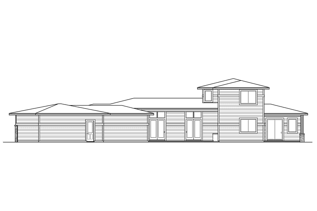 Home Plan Right Elevation of this 3-Bedroom,2857 Sq Ft Plan -108-2067