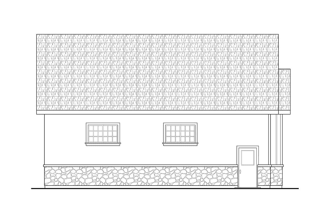 Home Plan Left Elevation of this 0-Bedroom,1 Sq Ft Plan -108-2075