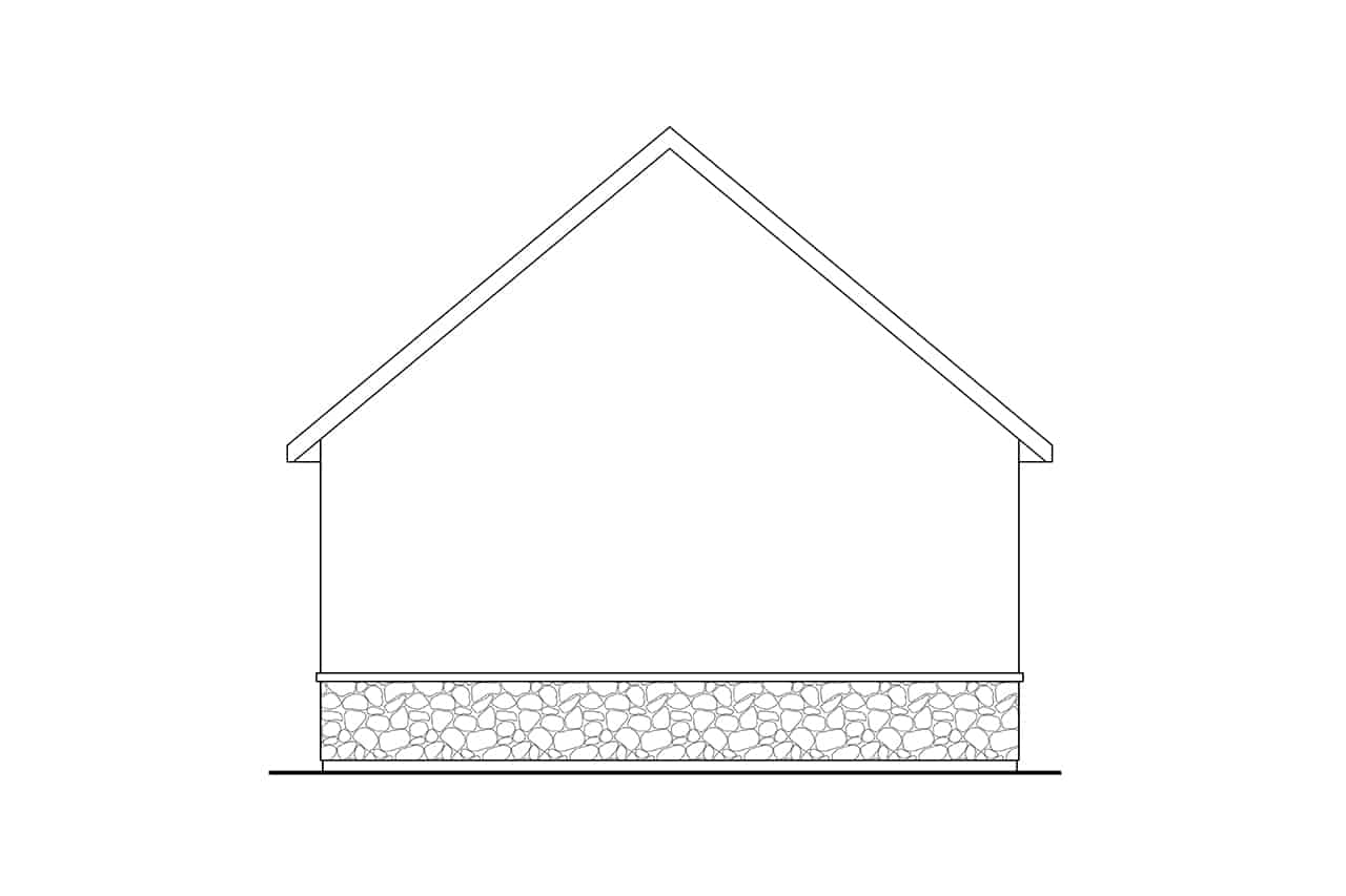 Home Plan Rear Elevation of this 0-Bedroom,1 Sq Ft Plan -108-2075