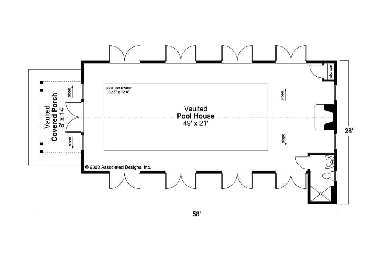 Main Level of Garage Plan #108-2076