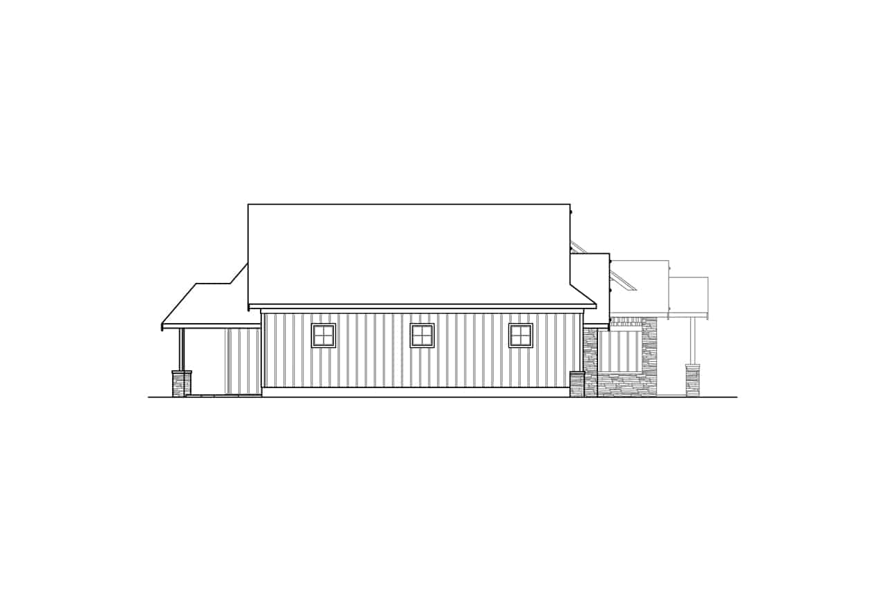 Home Plan Left Elevation of this 4-Bedroom,4810 Sq Ft Plan -108-2078