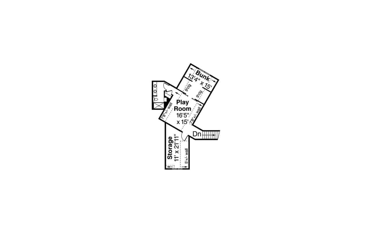 Upper Level of Craftsman Plan #108-2078