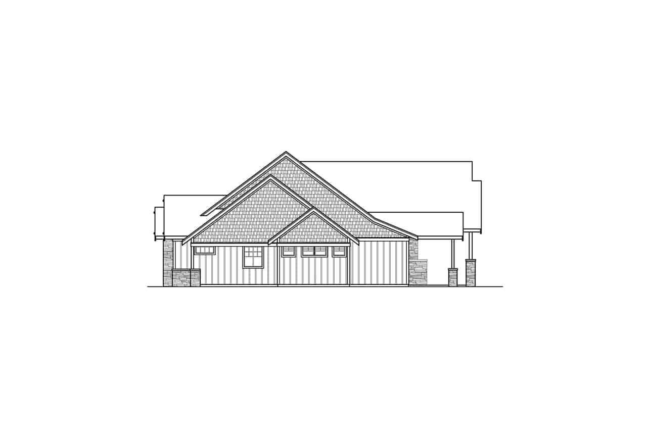 Home Plan Right Elevation of this 4-Bedroom,4810 Sq Ft Plan -108-2078