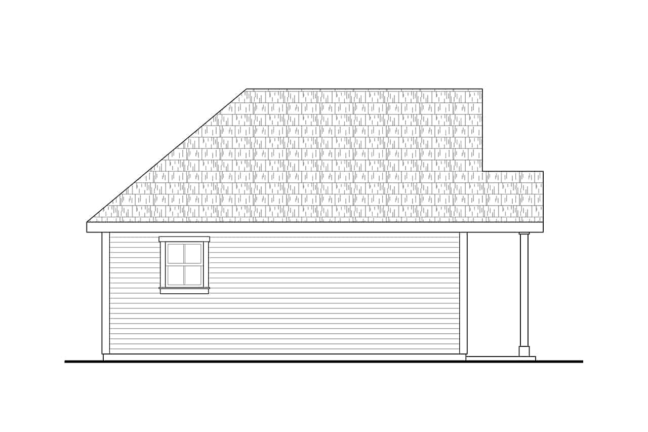 Home Plan Left Elevation of this 0-Bedroom,1 Sq Ft Plan -108-2080
