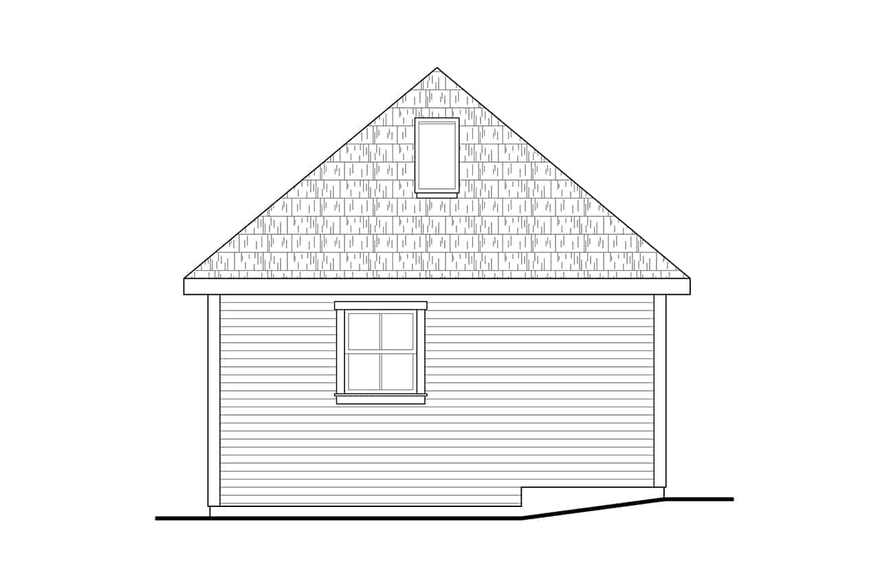 Home Plan Rear Elevation of this 0-Bedroom,1 Sq Ft Plan -108-2080
