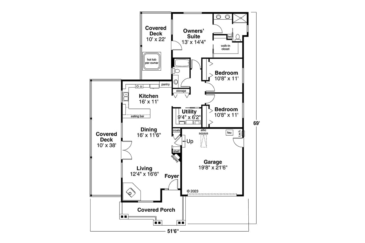 Main Level of Country Plan #108-2082