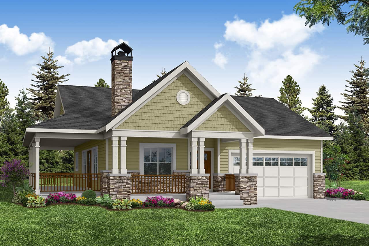 Front elevation of Country home (ThePlanCollection: House Plan #108-2082)