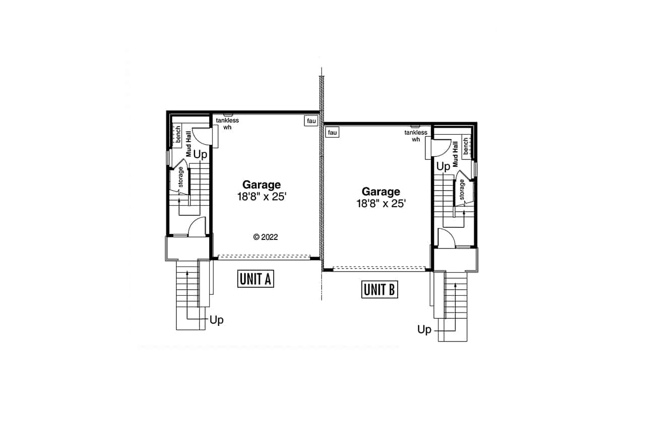 Basement of Modern Plan #108-2084