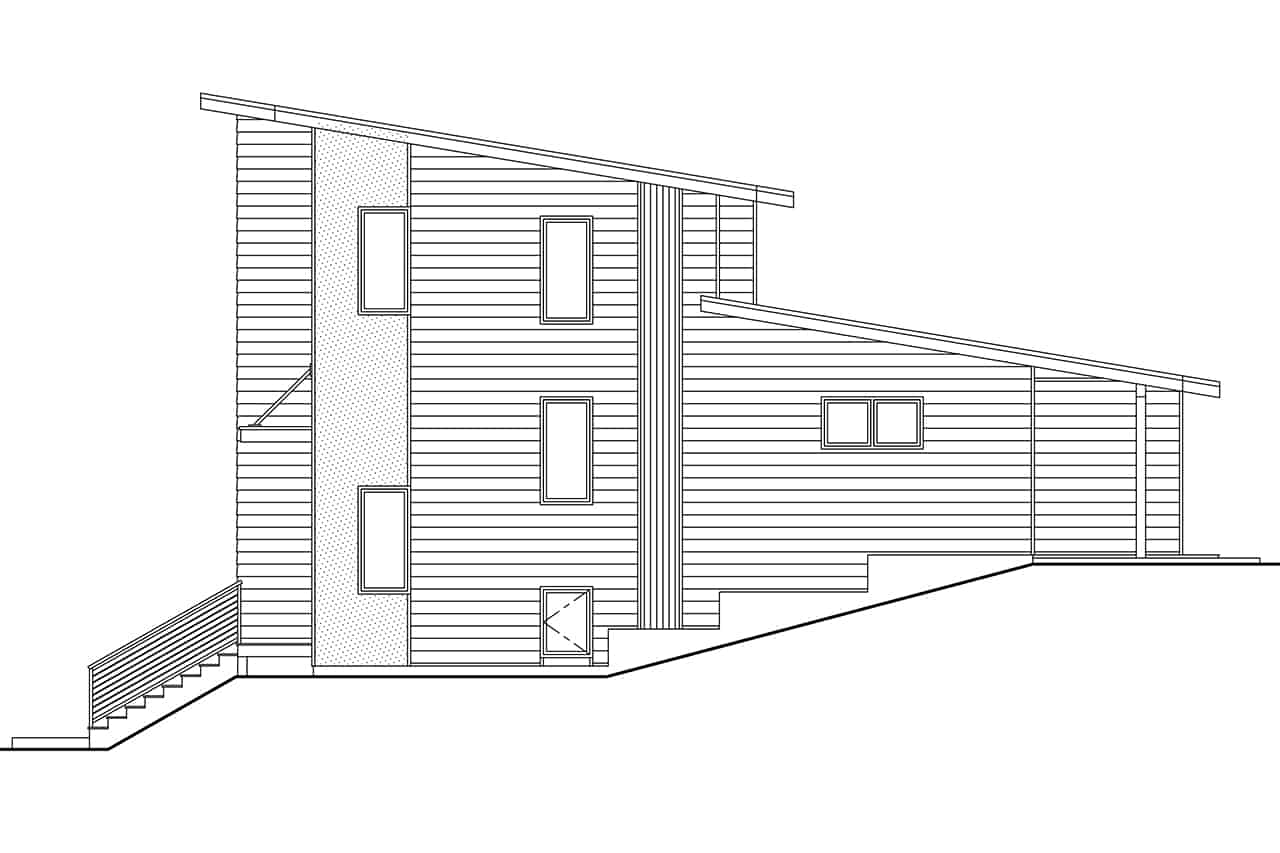 Home Plan Right Elevation of this 6-Bedroom,3936 Sq Ft Plan -108-2084
