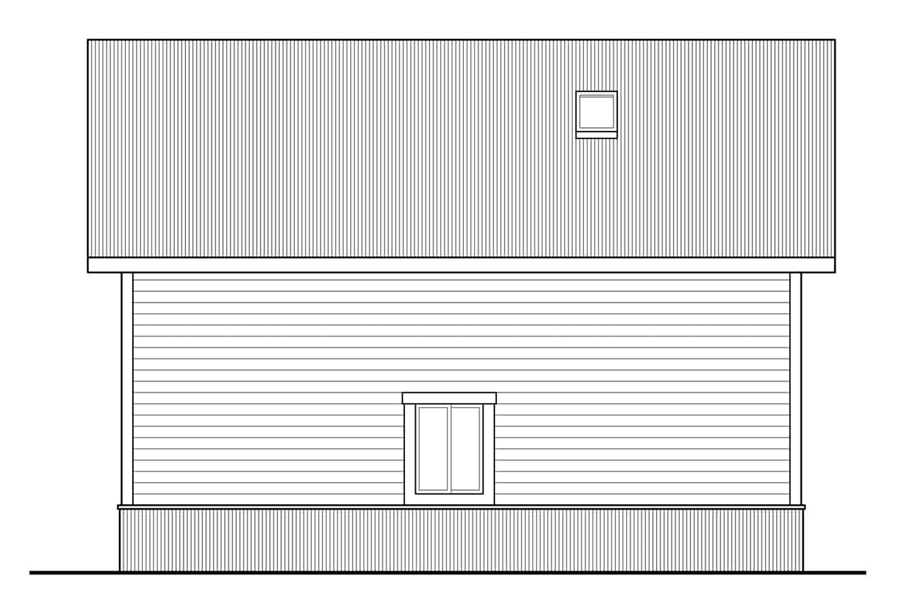 Home Plan Left Elevation of this 0-Bedroom,1 Sq Ft Plan -108-2085