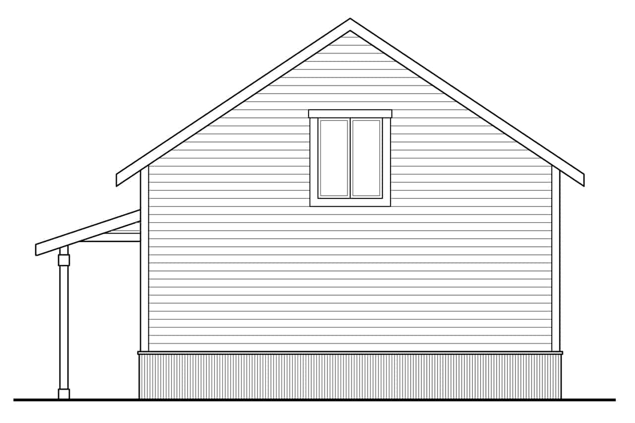 Home Plan Rear Elevation of this 0-Bedroom,1 Sq Ft Plan -108-2085
