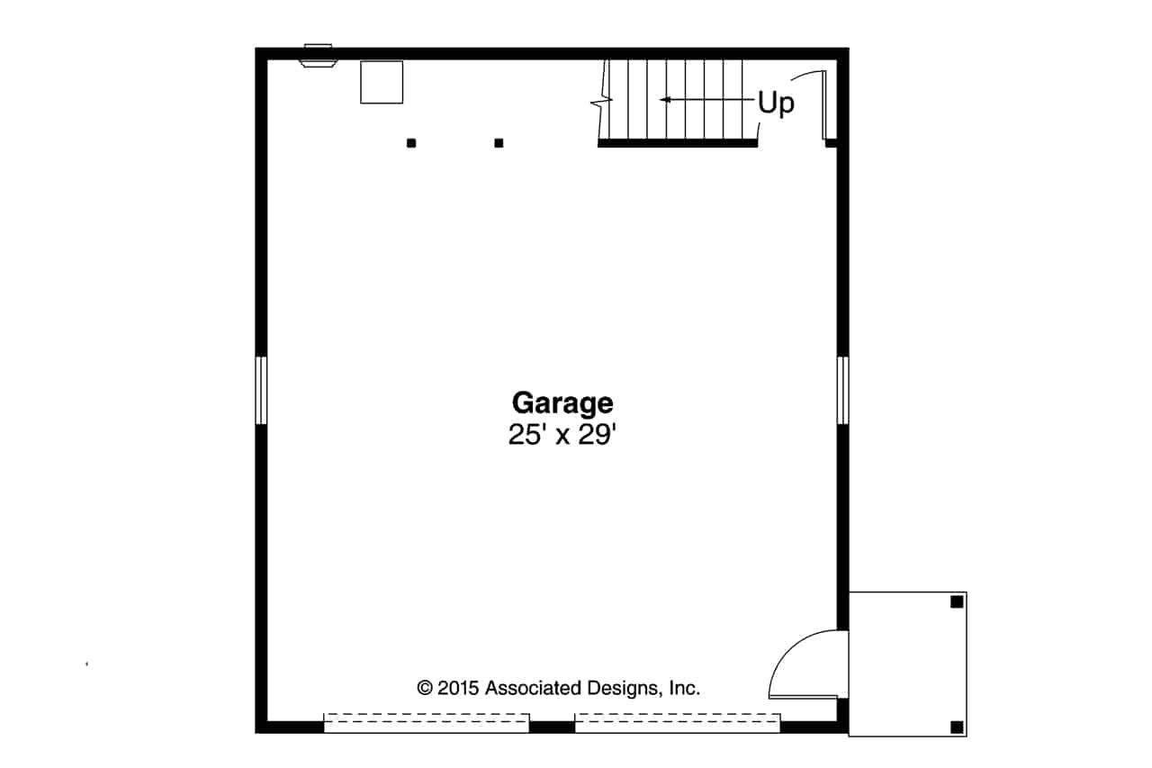 Main Level of Garage Plan #108-2085