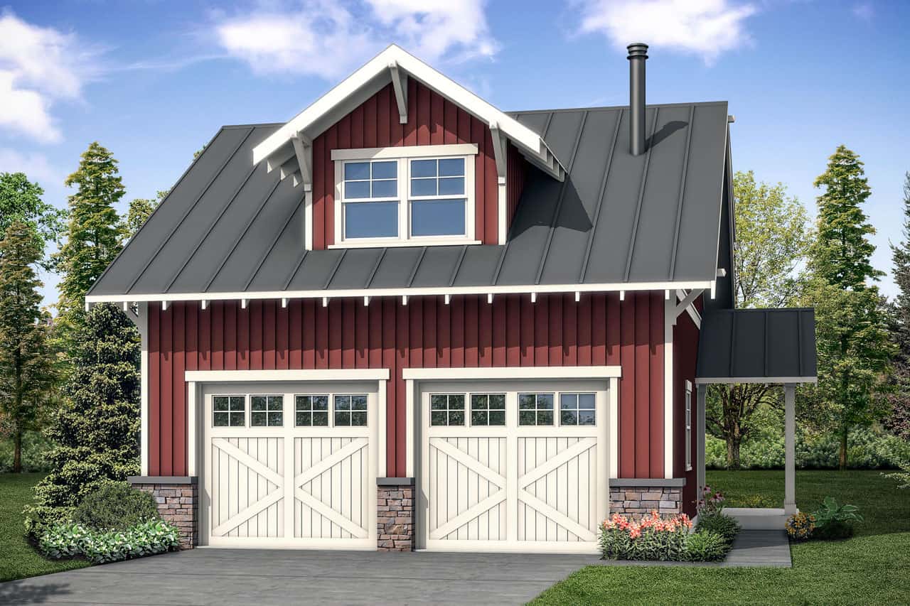 Front elevation of Garage home (ThePlanCollection: House Plan #108-2086)