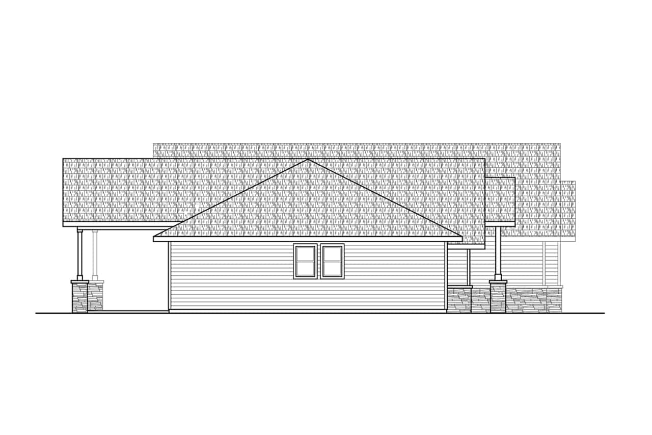 Home Plan Left Elevation of this 3-Bedroom,2548 Sq Ft Plan -108-2091