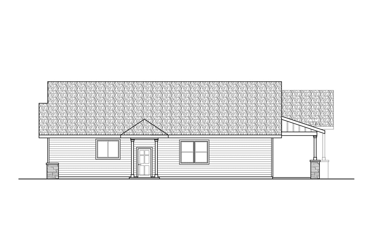 Home Plan Right Elevation of this 3-Bedroom,2548 Sq Ft Plan -108-2091