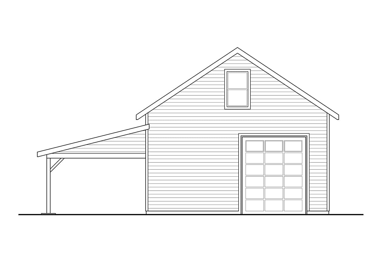 Home Plan Rear Elevation of this 0-Bedroom,1 Sq Ft Plan -108-2092