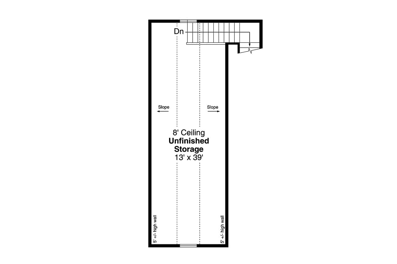 Upper Level of Garage Plan #108-2092