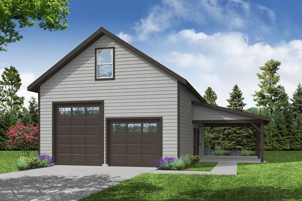 Front elevation of Garage home (ThePlanCollection: House Plan #108-2092)