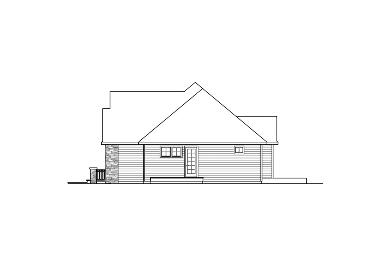 Home Plan Right Elevation of this 3-Bedroom,3002 Sq Ft Plan -108-2095